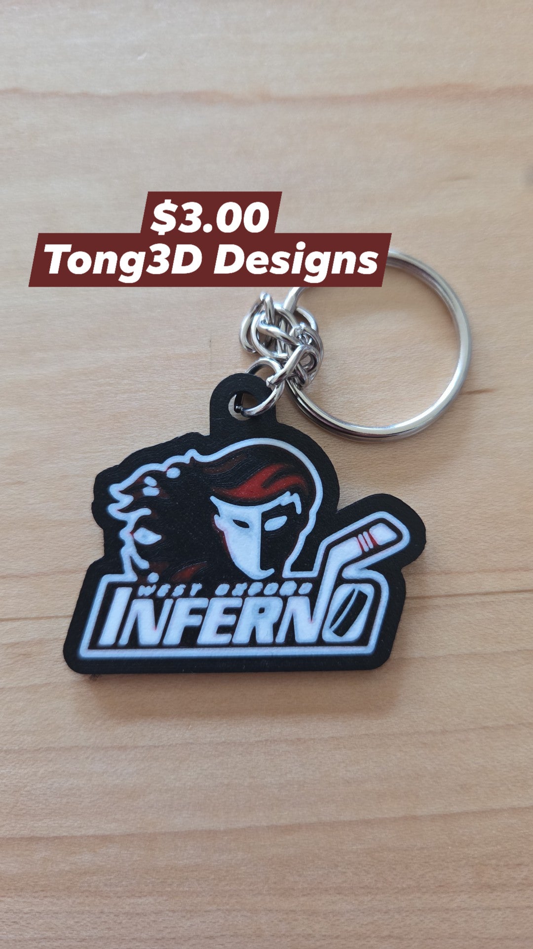 Tong 3D Designs - Inferno Key Chain