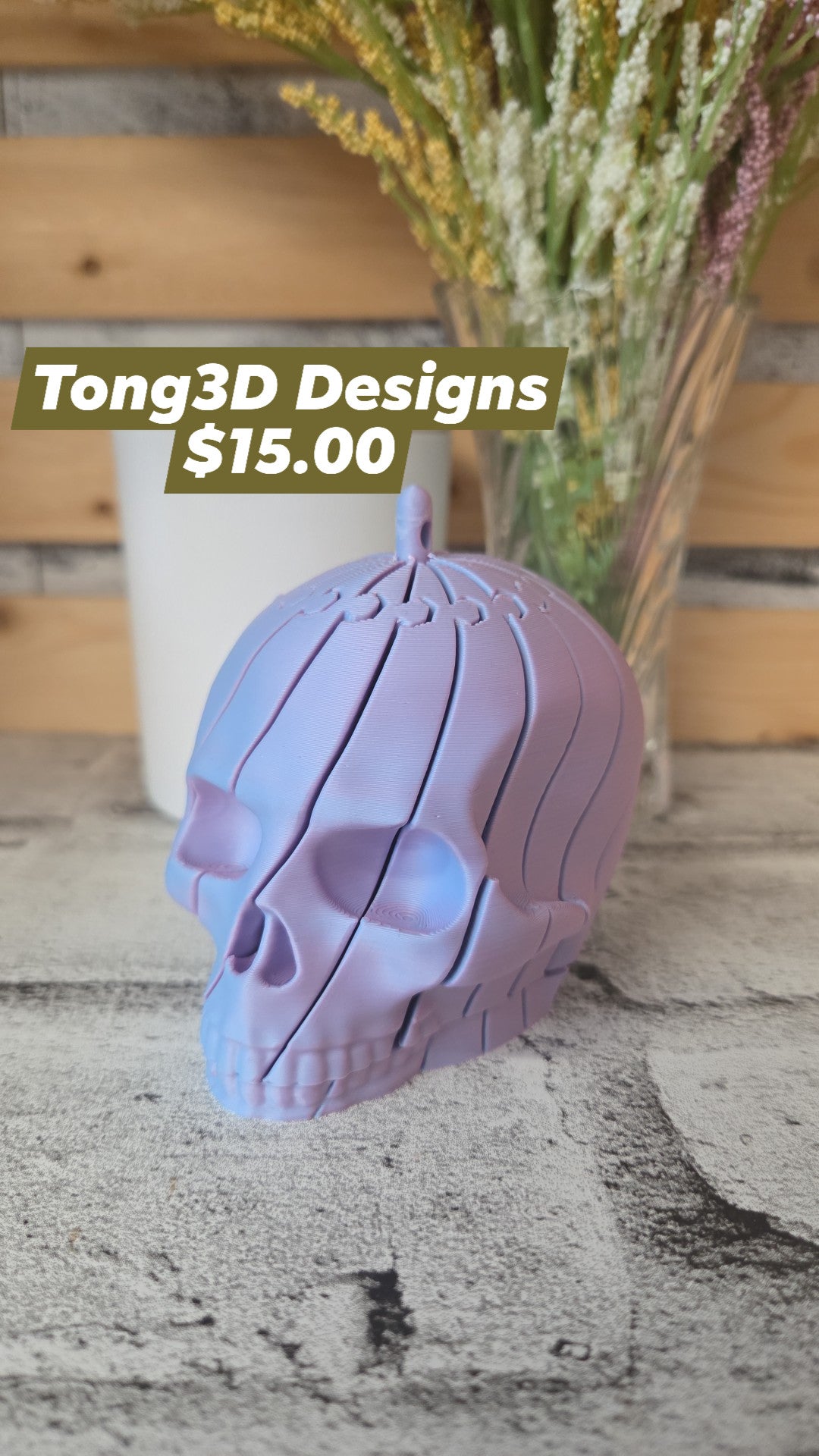 Tong 3D Designs - Purple Skull