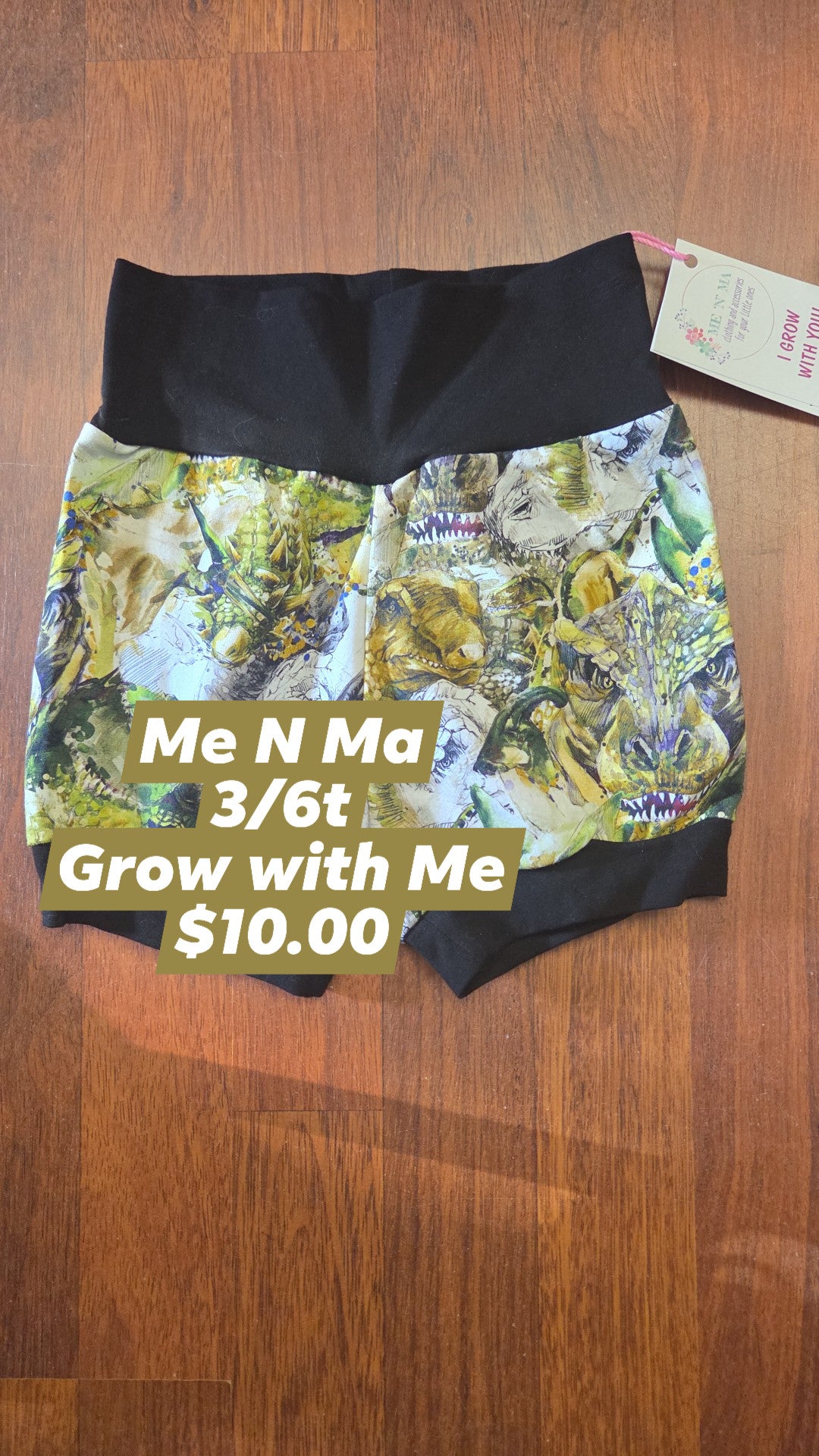 Me n Ma - Grow with me short - 3/6t - Dinos