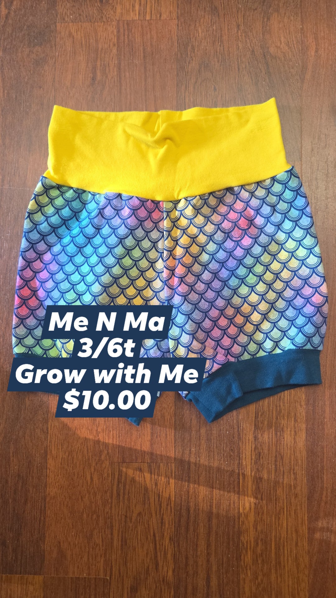 Me n Ma - Grow with me short - 3/6t - Mermaids