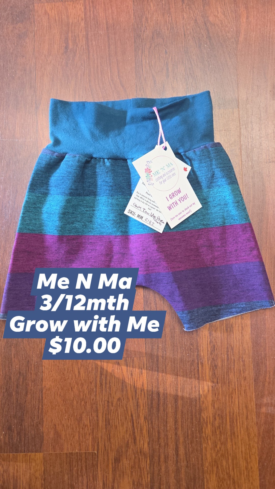 Me n Ma - Grow with me short - 3/12mth