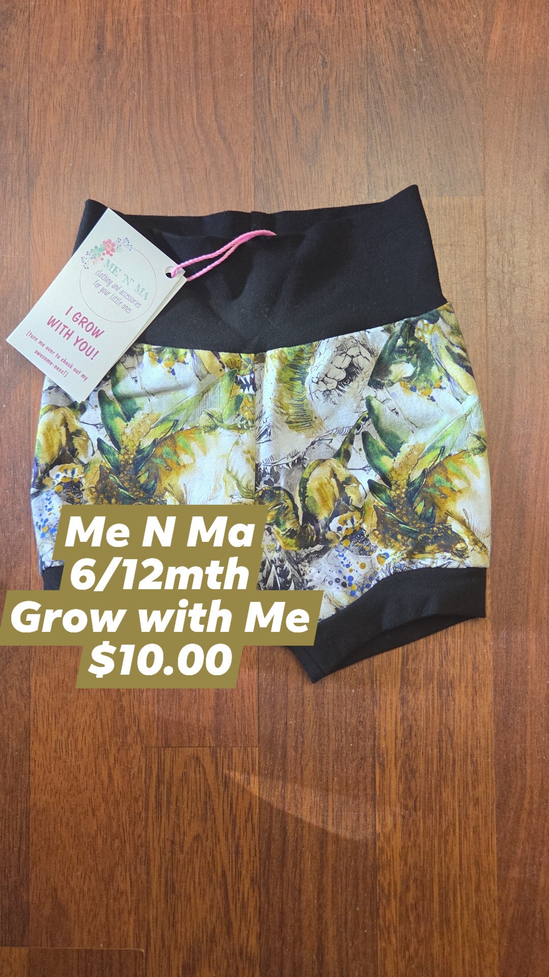 Me n Ma - Grow with me short - 6/12mth - Dinos