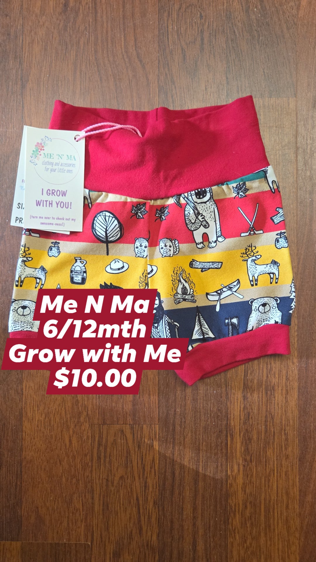 Me n Ma - Grow with me short - 6/12mth