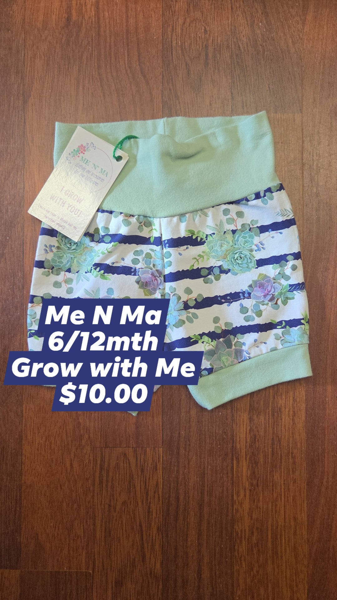 Me n Ma - Grow with me short - 6/12mth - Flowers