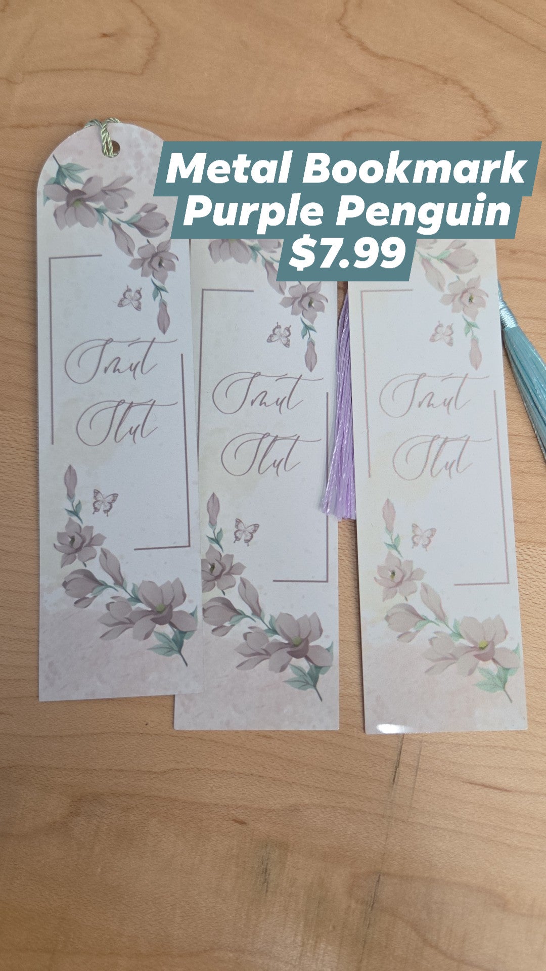 The Purple Penguin - Metal Bookmark - Smut Slut