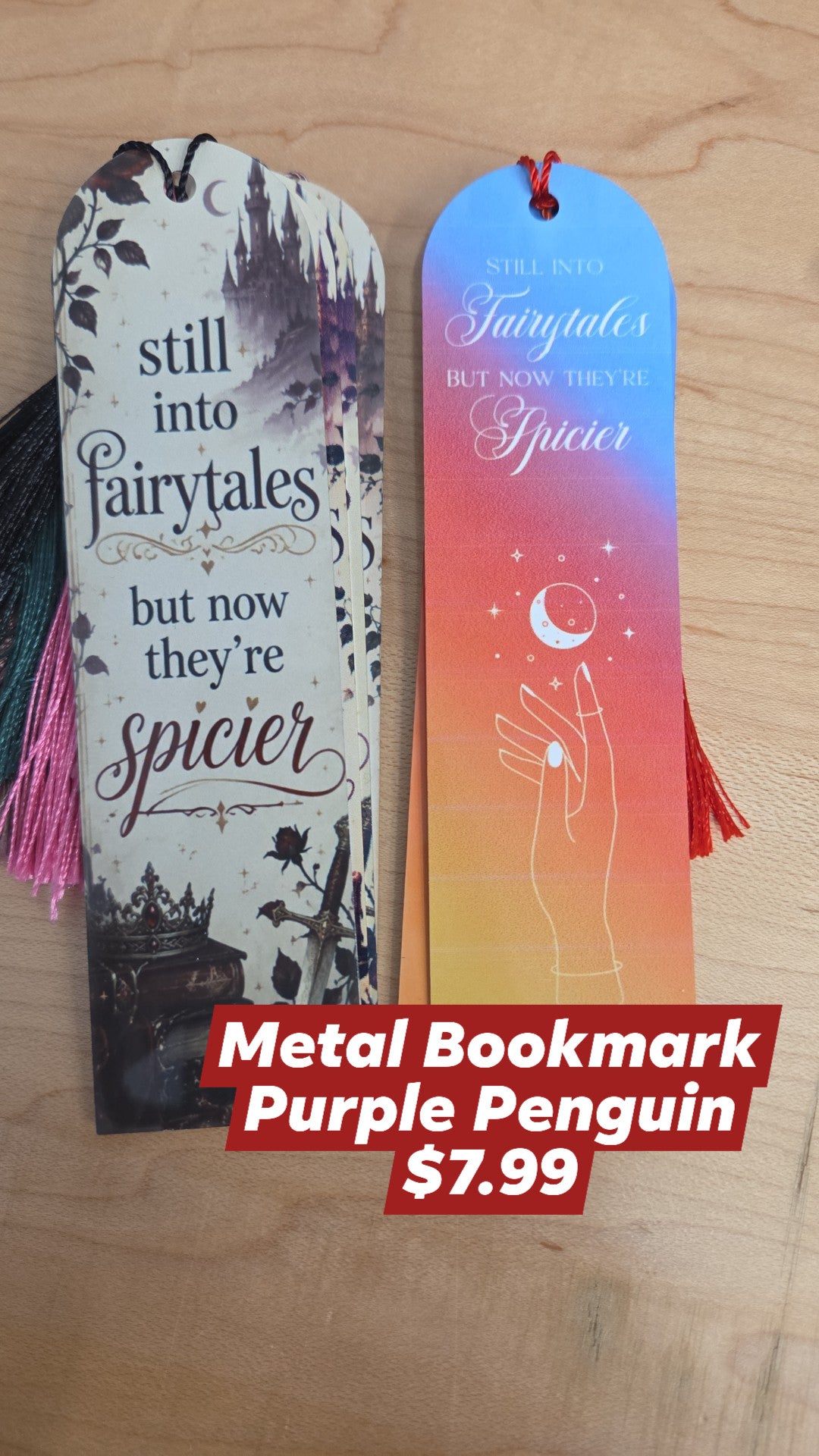 The Purple Penguin - Metal Bookmark - Surprise Colour - Still into fairytales