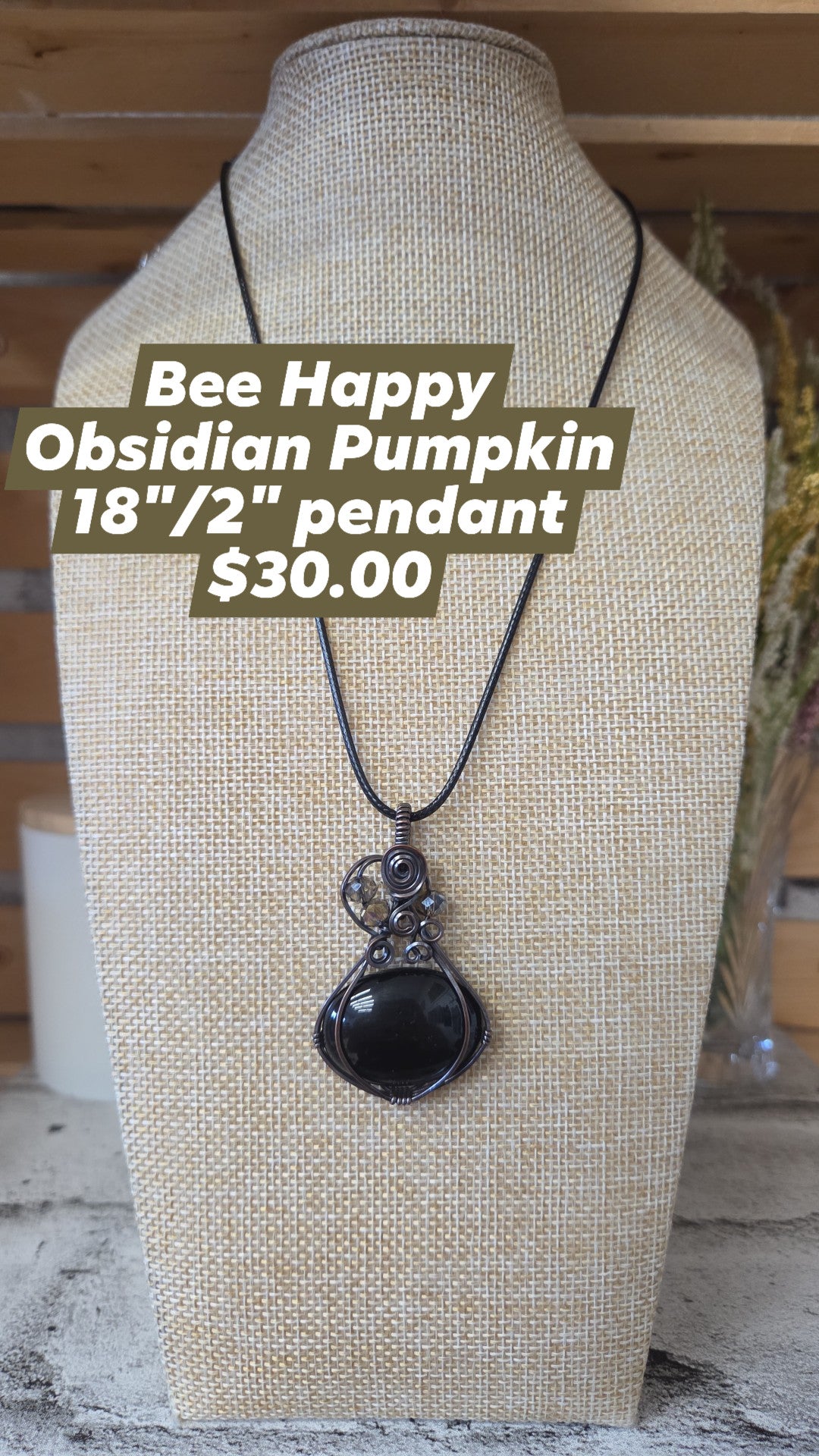 Bee Happy - Obsidian Pumpkin