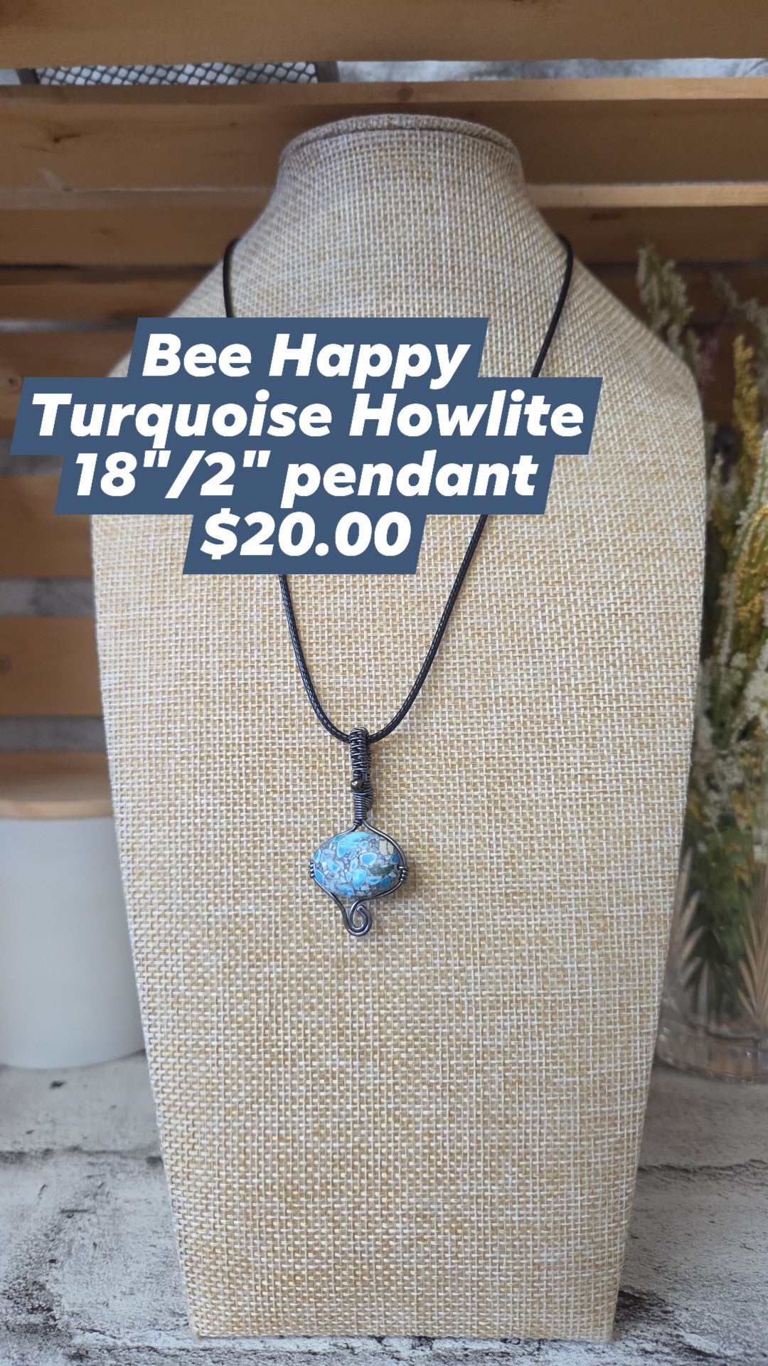 Bee Happy - Turquoise Howlite