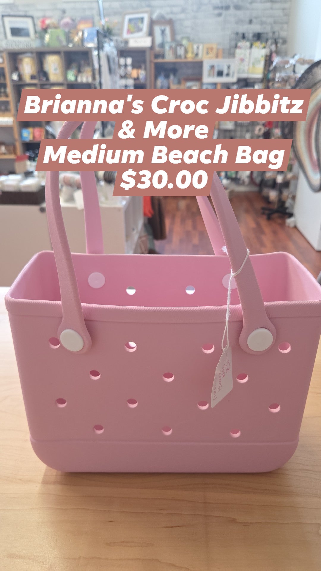 Brianna Croc Jibbitz - Medium Beach Bag