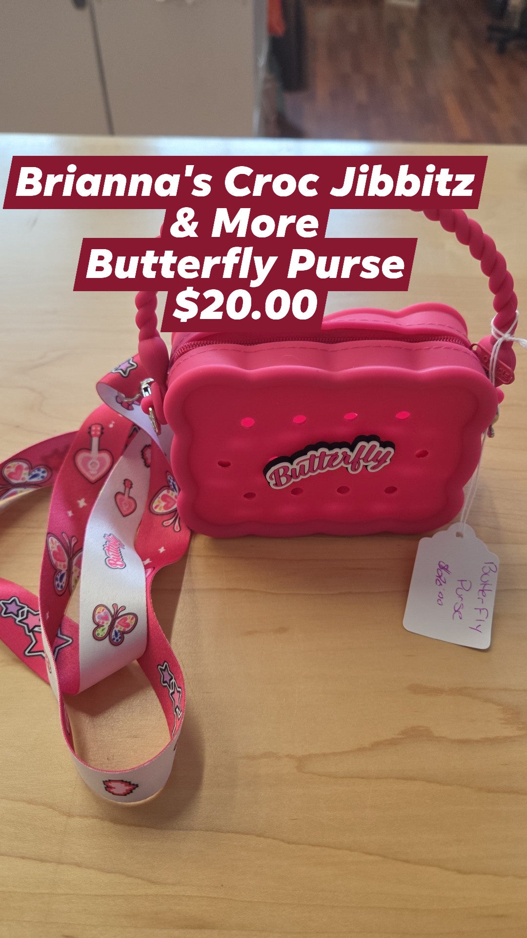 Brianna Croc Jibbitz - Butterfly Purse