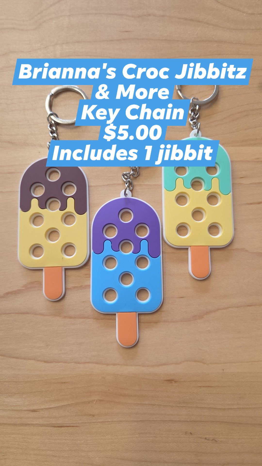 Brianna Croc Jibbitz - Popsicle Keychain - Surprise Colour
