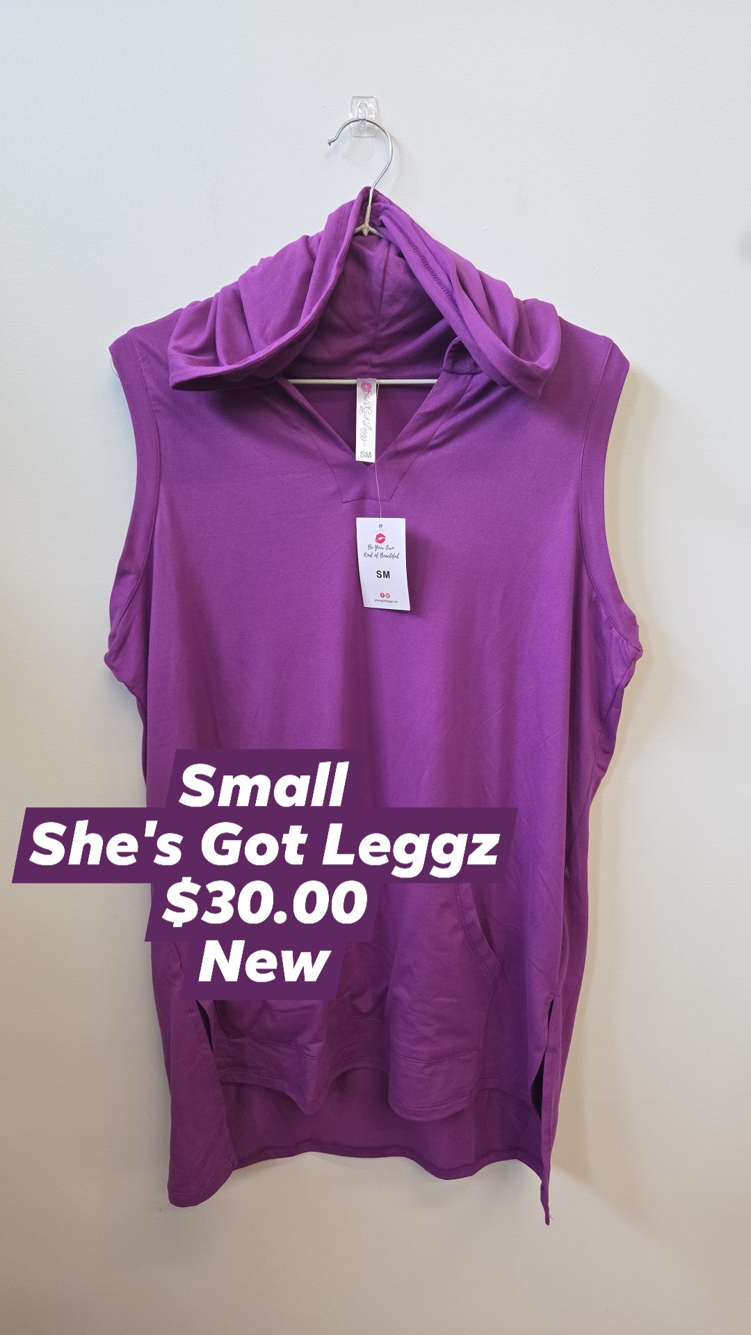 She's Got Leggz - Sleeveless with Hood - Small