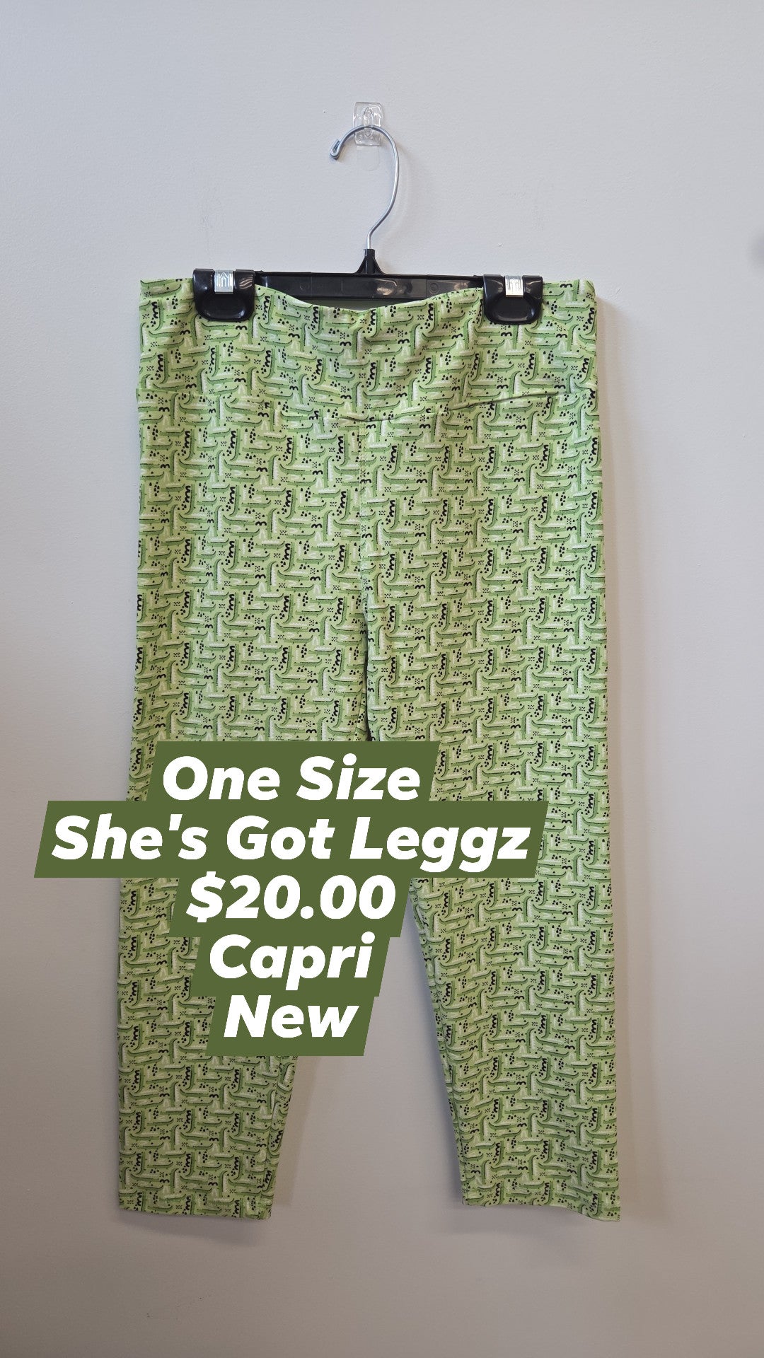 She's Got Leggz - One Size - Capri - Cherries/Green & White/Pink & Orange/Green & Pink
