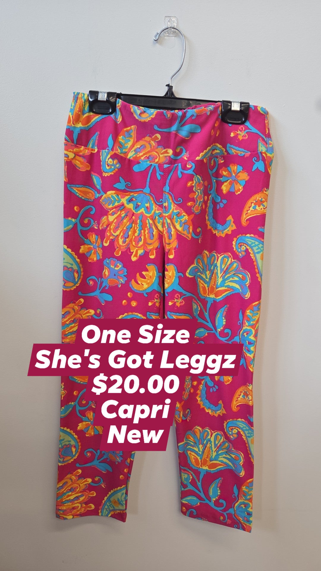 She's Got Leggz - One Size - Capri - Cherries/Green & White/Pink & Orange/Green & Pink