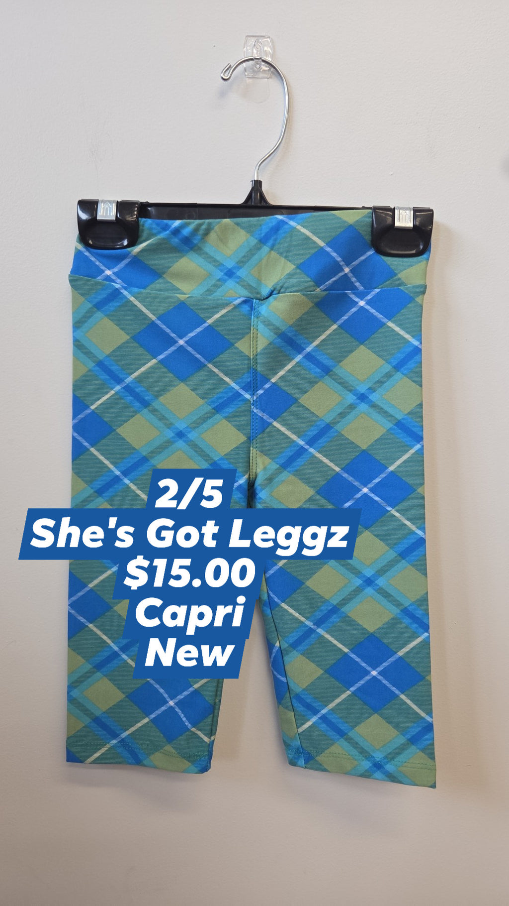 She's Got Leggz - Kids 2/5 - Capri - Llamas/Green & Blue