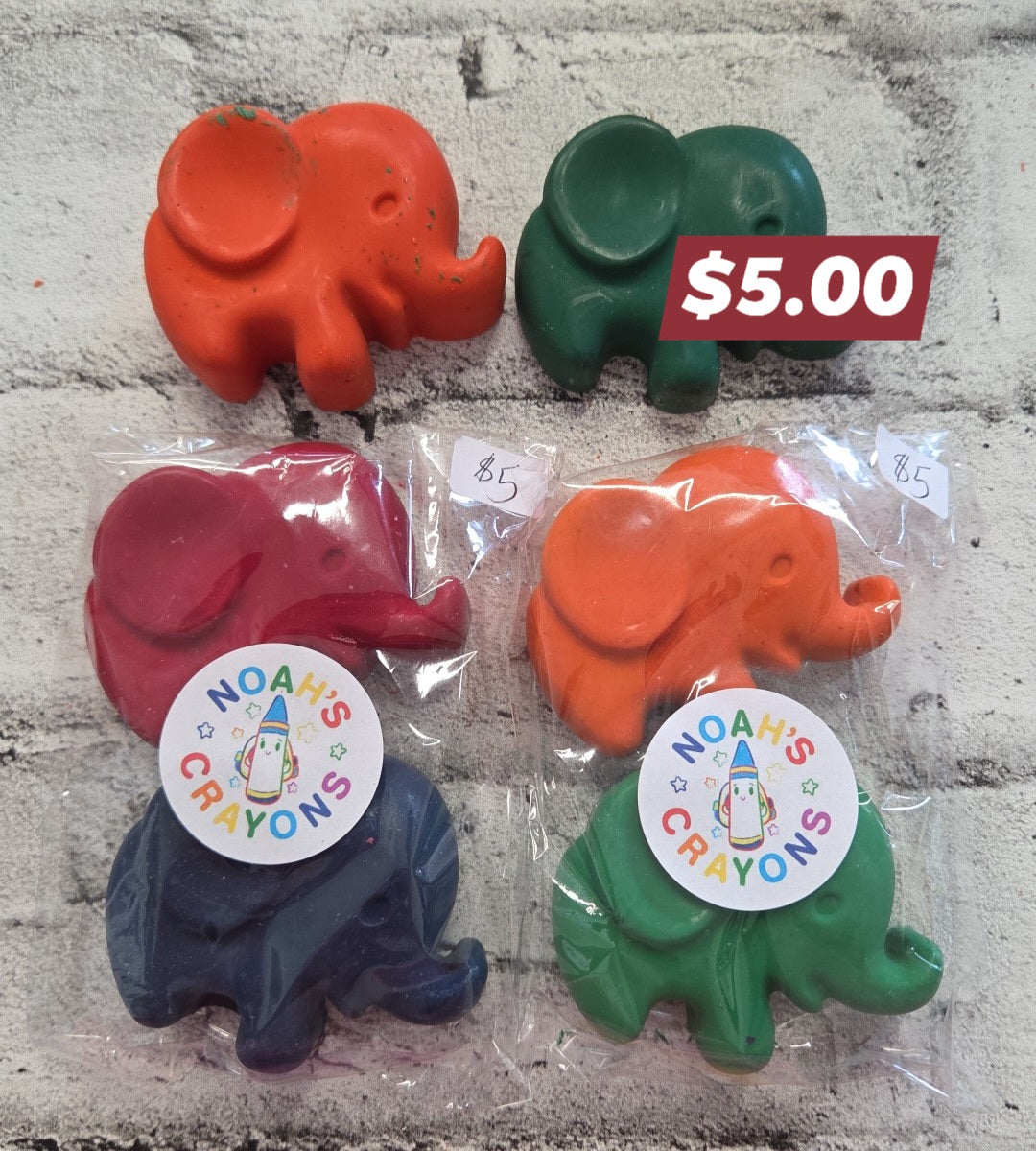 Noah's Crayons - Elephants - Surprise Colours