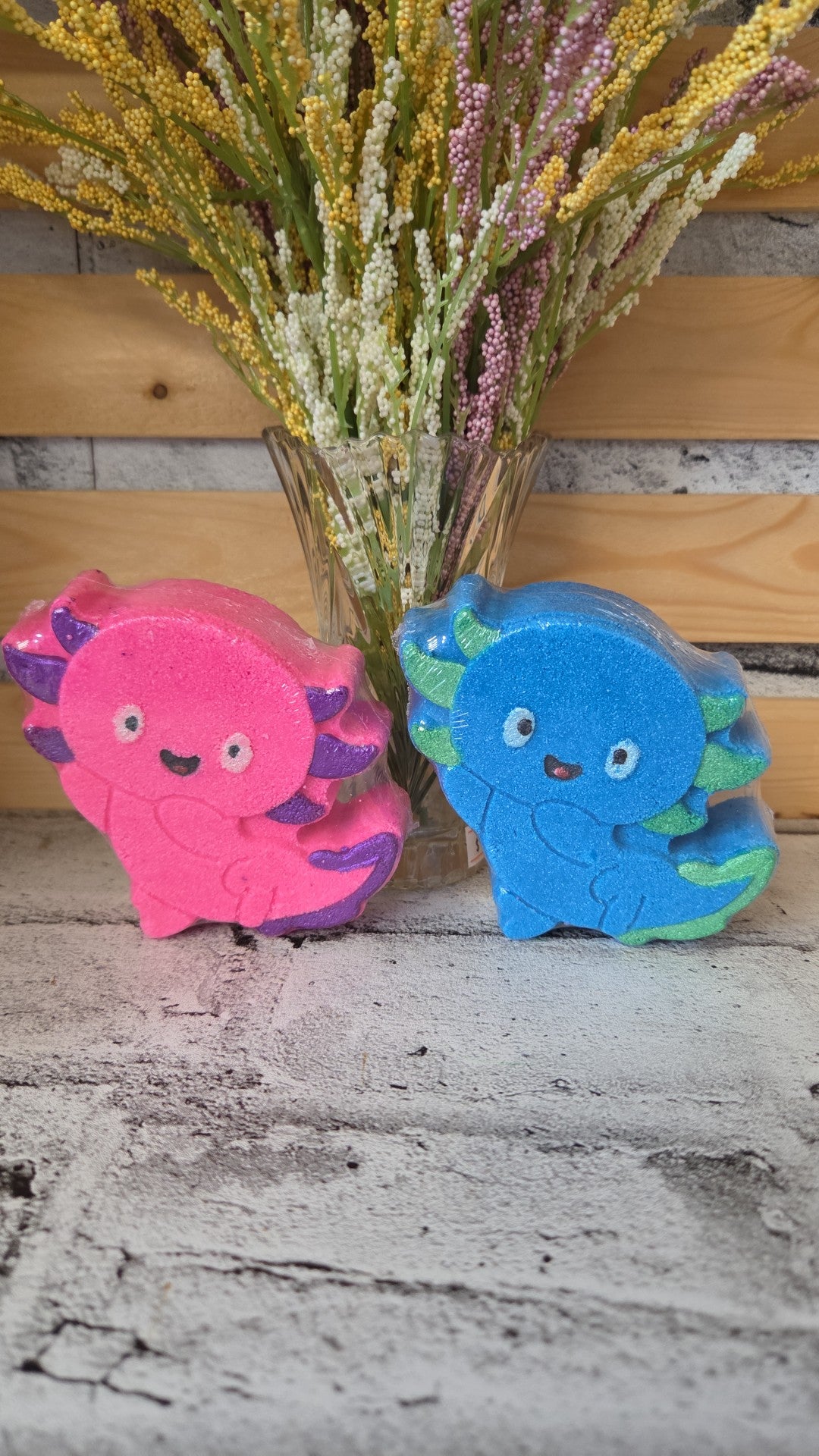 Starry Nights Naturals - Bath Bomb - Axolotl - Pink & Blue