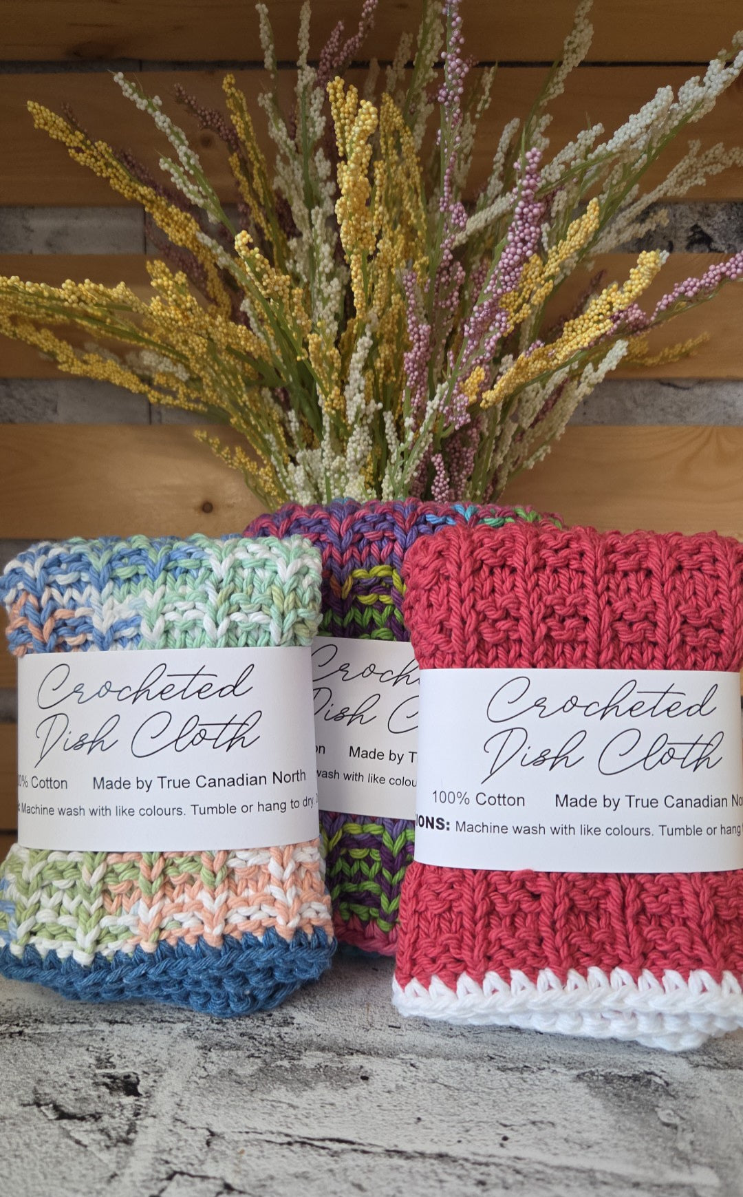 True Canadian North - Crochet Dish Cloth - Surprise Colour