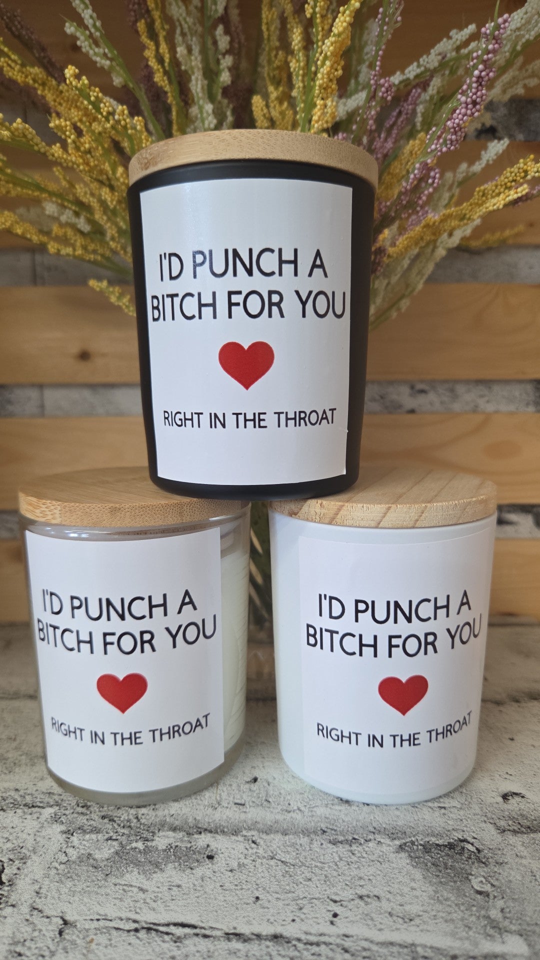 Sassy Candle - I'd Punch A