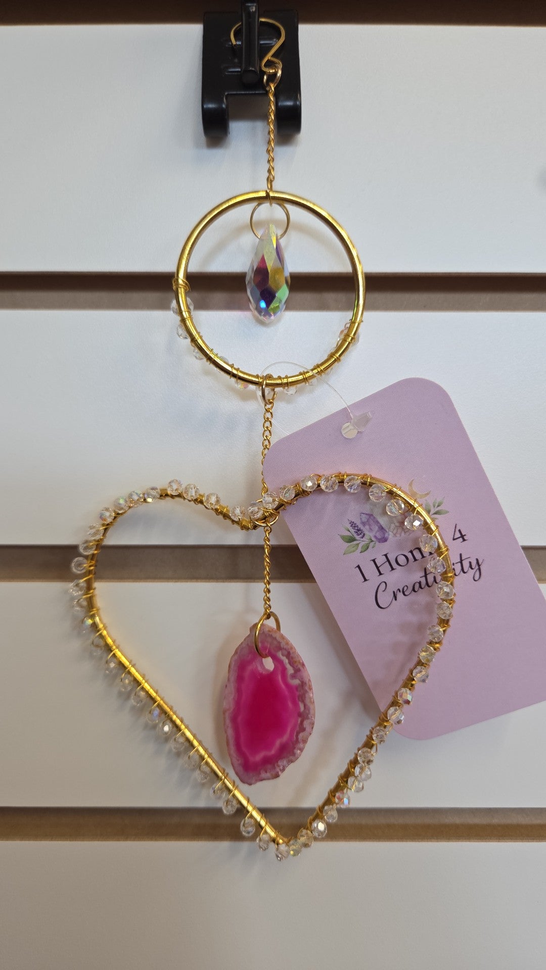 1 Home 4 Creativity - Wall Hanging - Crystal Heart Drop - Available for pickup instore ONLY at 90 Samnah Crescent in Ingersoll