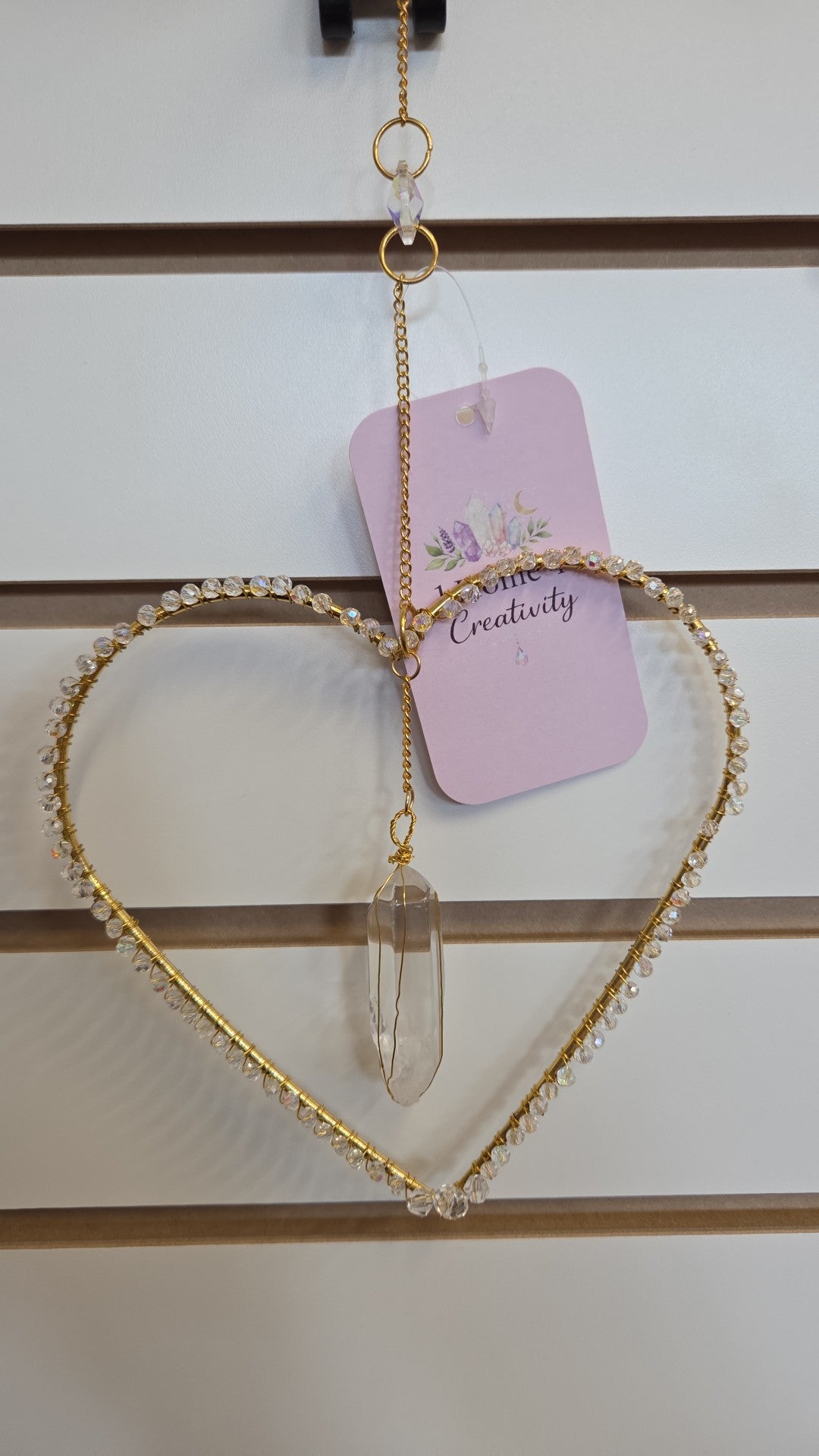 1 Home 4 Creativity - Beaded Plant/Flower - Crystal Quartz Heart - Available for pickup instore ONLY at 90 Samnah Crescent in Ingersoll
