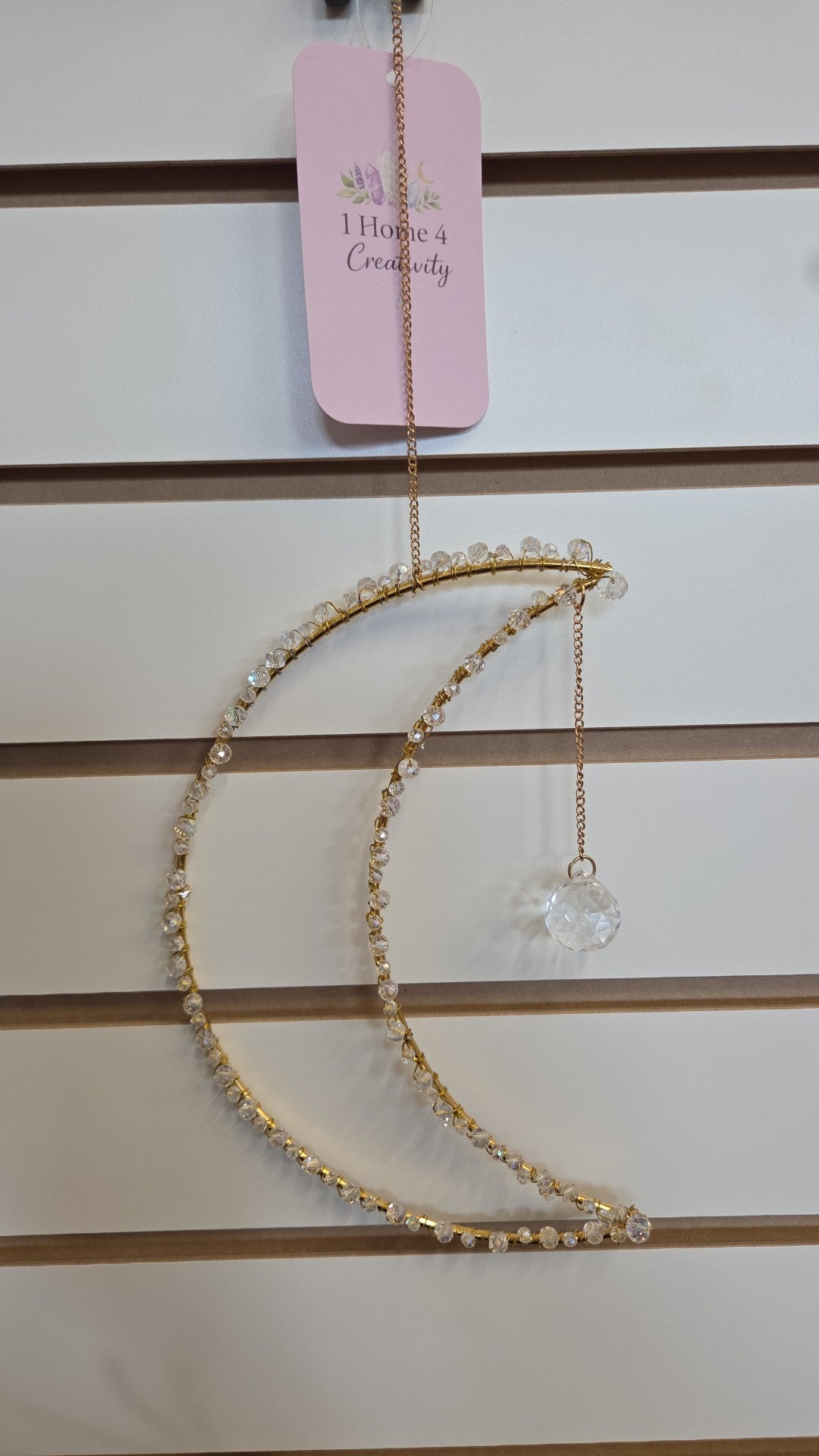 1 Home 4 Creativity - Wall Hanging - Crystal Moon Drop - Available for pickup instore ONLY at 90 Samnah Crescent in Ingersoll