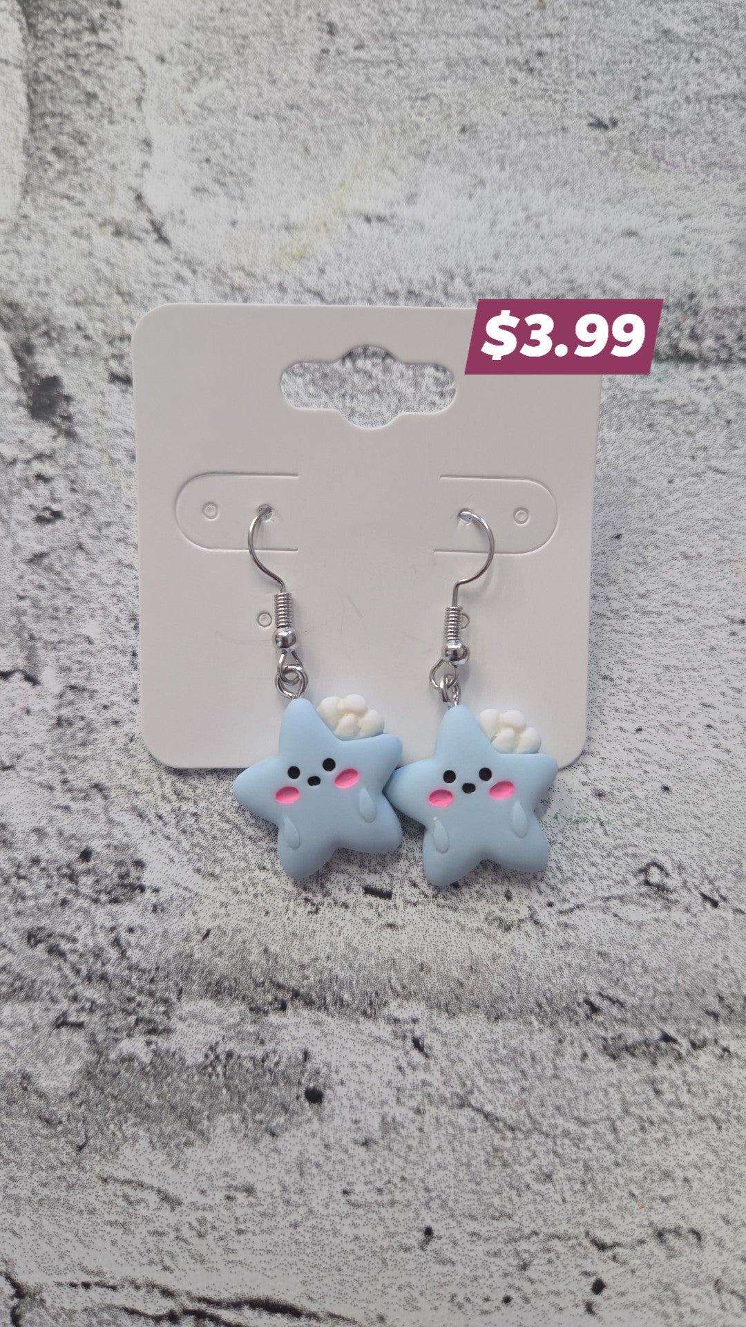 SparkleLane Jewelry - Earrings - Children's - Blue Stars