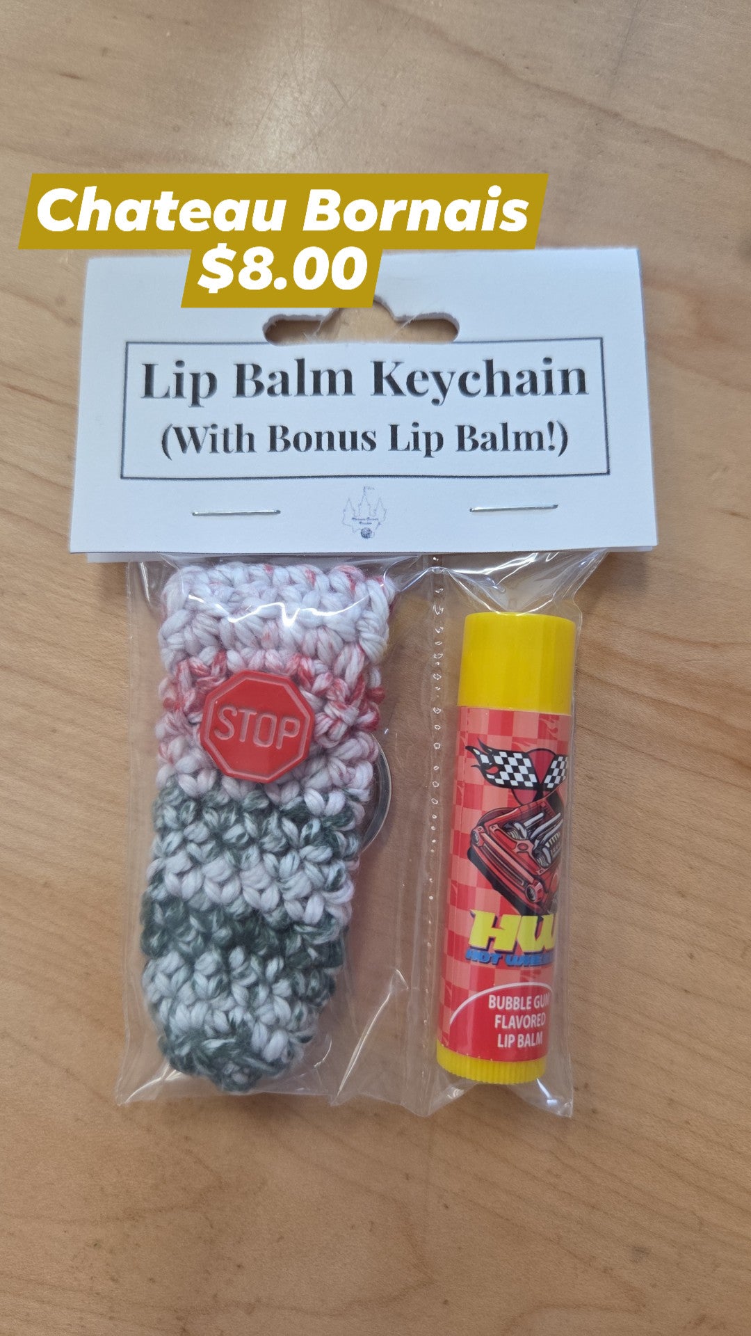 Chateau Bornais - Lip Balm & Keychain - Cars & Stop