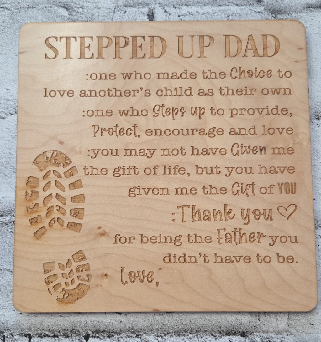 Camy Girl Makery - Grandpa, Papa, Opa, Dad, Stepped Up Dad Signs