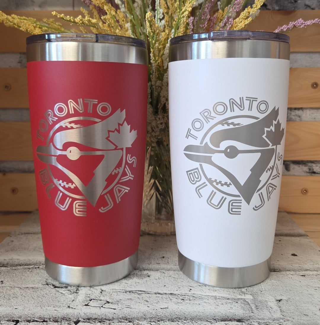 Family Company - Blue Jays - Stainless Steel Cup - Red/White