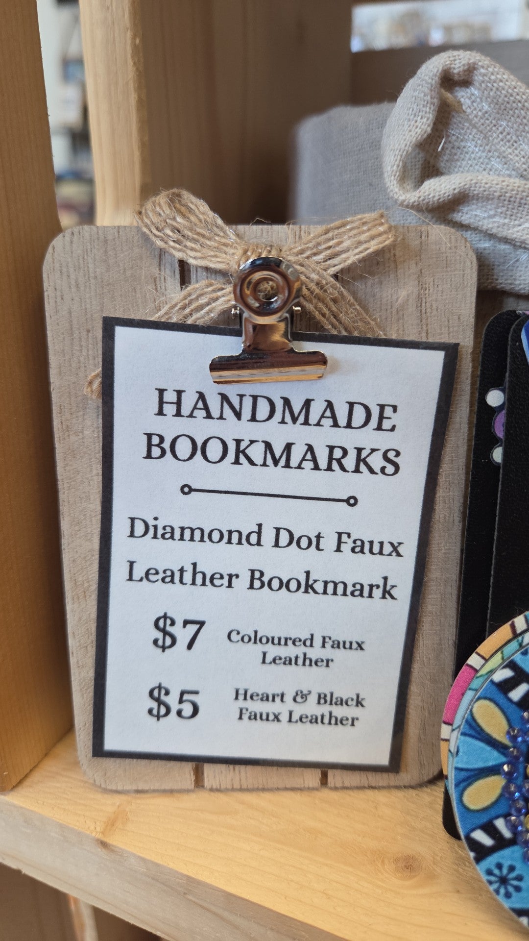 The Charm Sisters - Diamond Dot Faux Leather Bookmarks