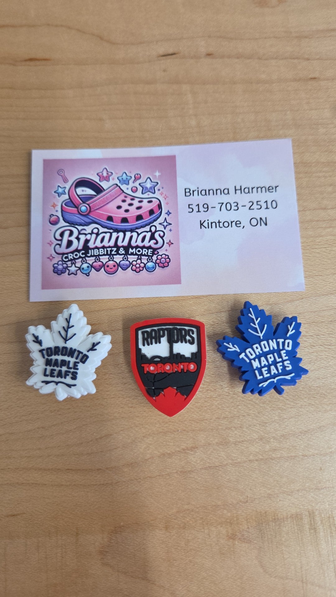 Brianna Croc Jibbitz - Maple Leafs