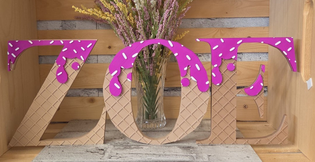 Tong3D Designs - Ice Cream Lettters - Full alphabet available - Email which letter you would like