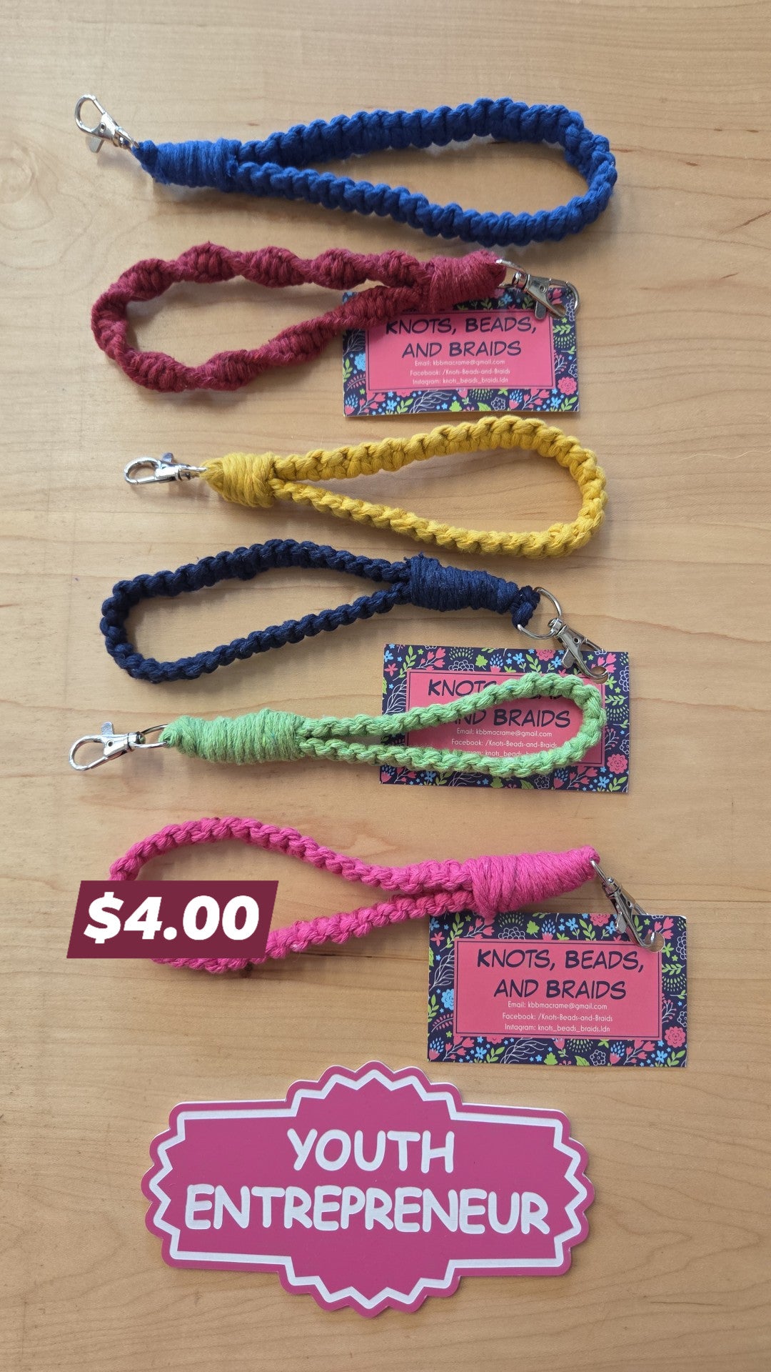 Knots, Beads, and Braids - Wristlets - Surprise Colour