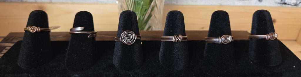 Bee Happy - Copper Rings