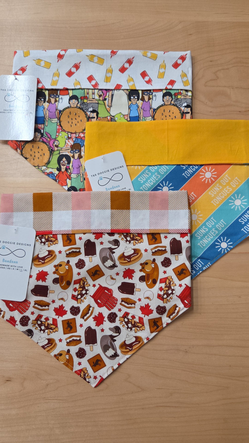 T&S Doggie Designs - Bandana - Tie-up & Through Collar - Multiple Designs