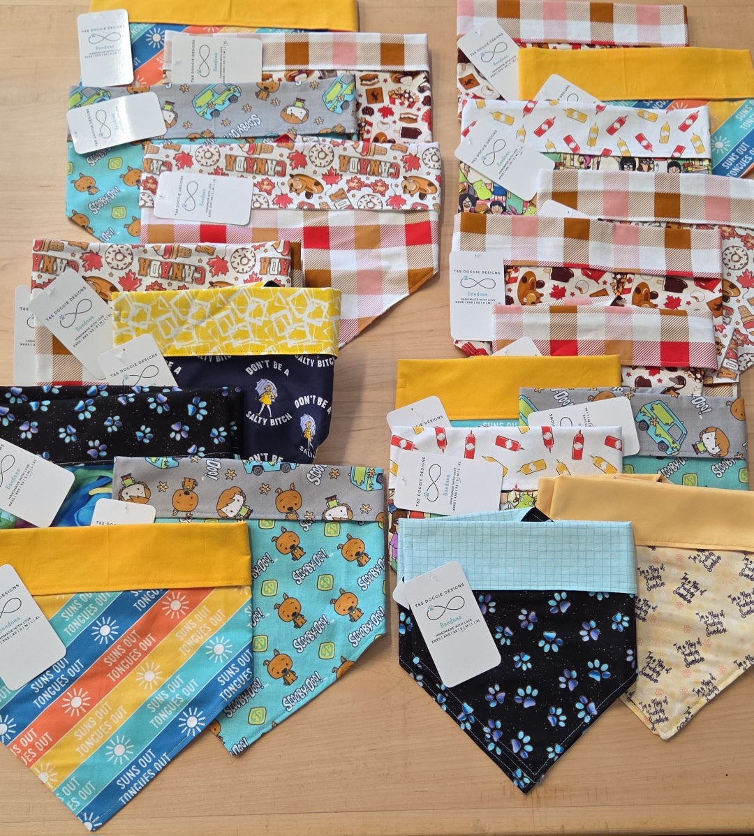 T&S Doggie Designs - Bandana - Tie-up & Through Collar - Multiple Designs - Surprise Design