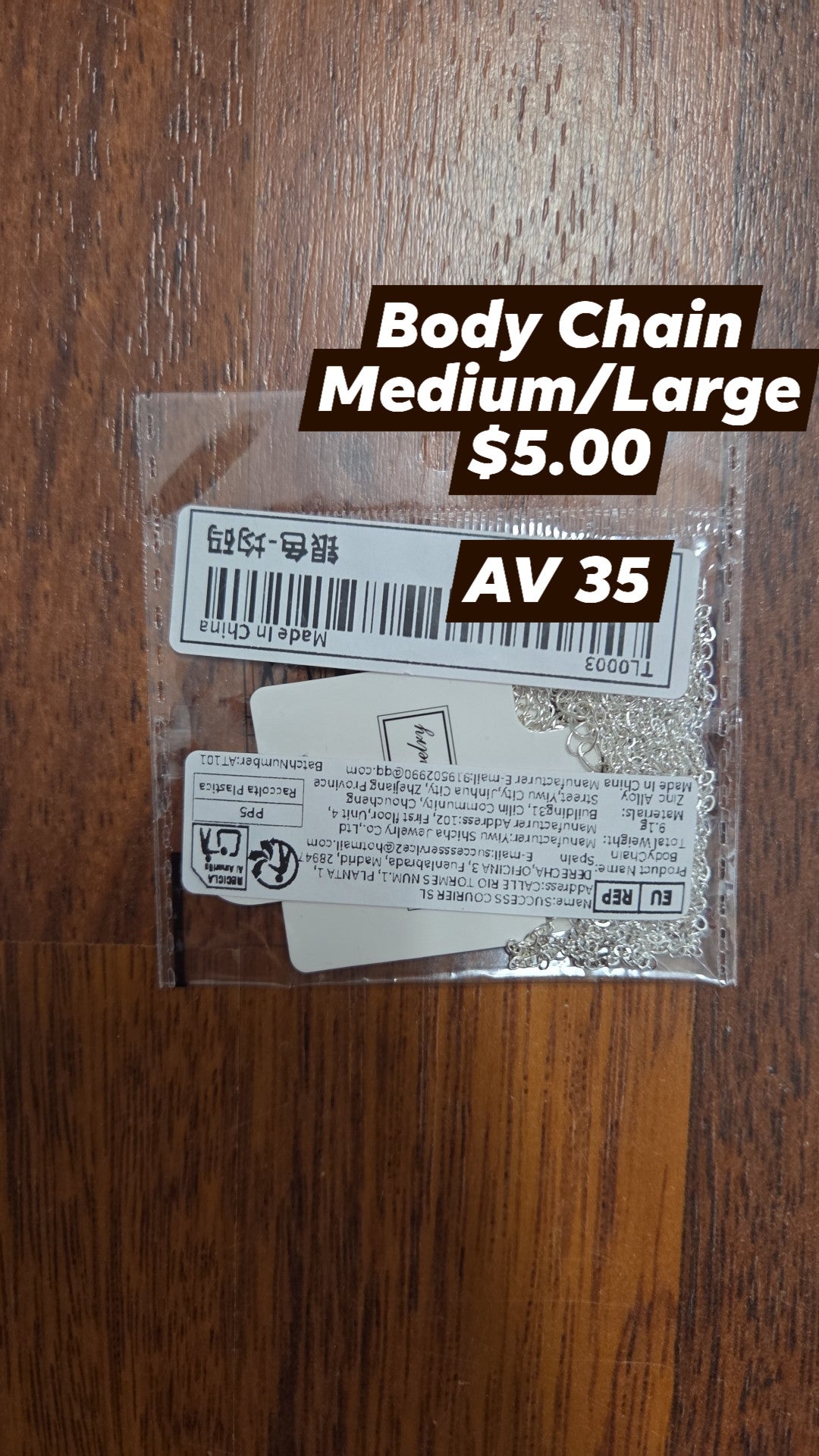 Body Chain - fits medium/large
