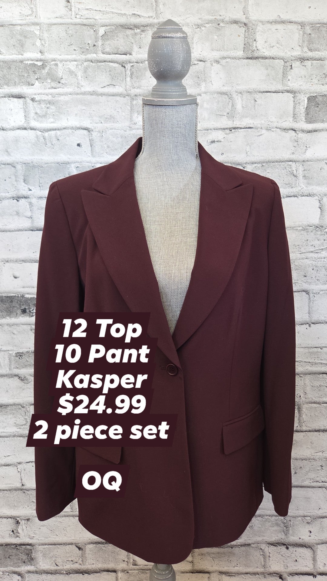 12 Jacket, 10 Pant