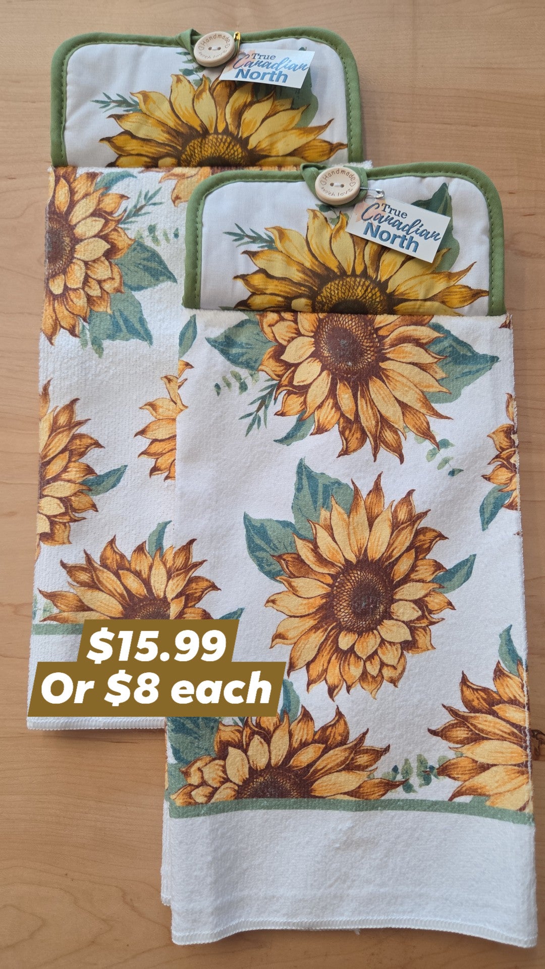 True Canadian North - Sunflower Towels