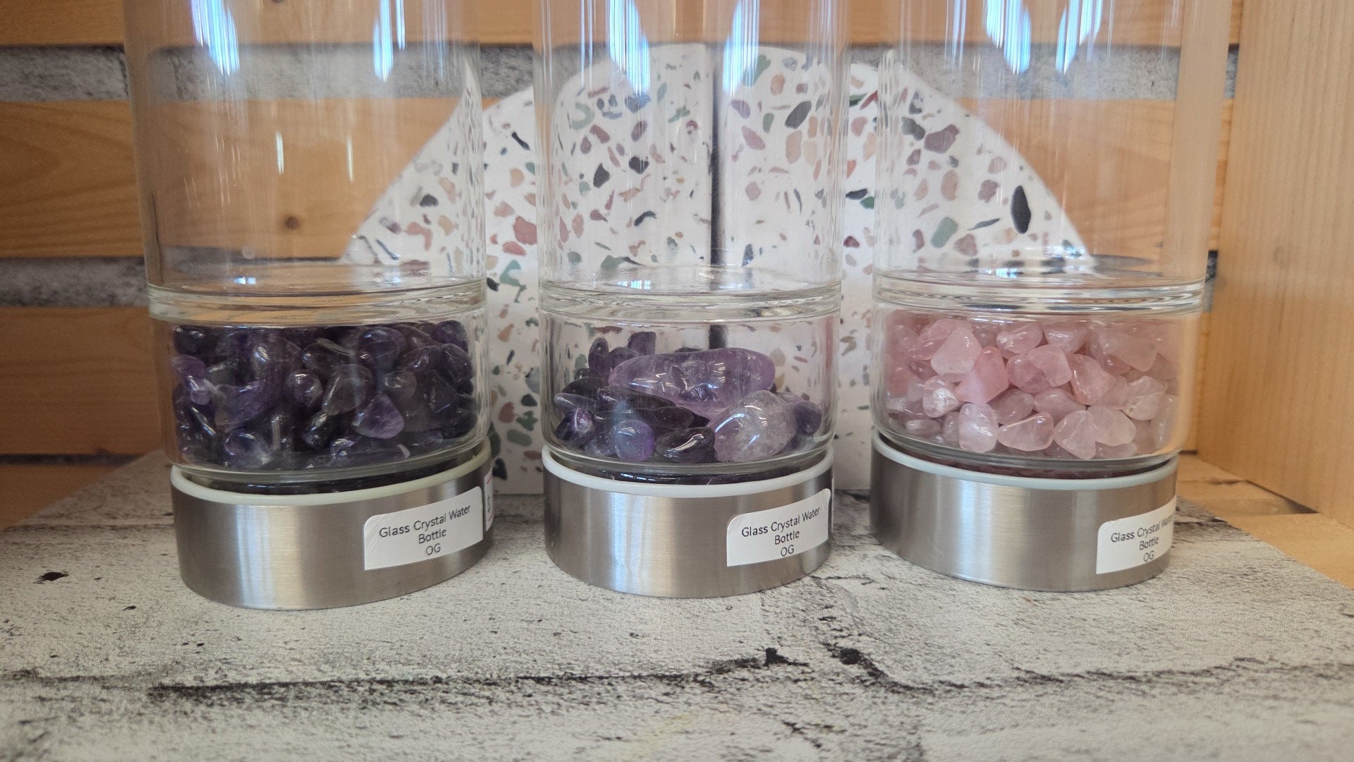 OG - Home Decor - Glass Crystal Water Bottles