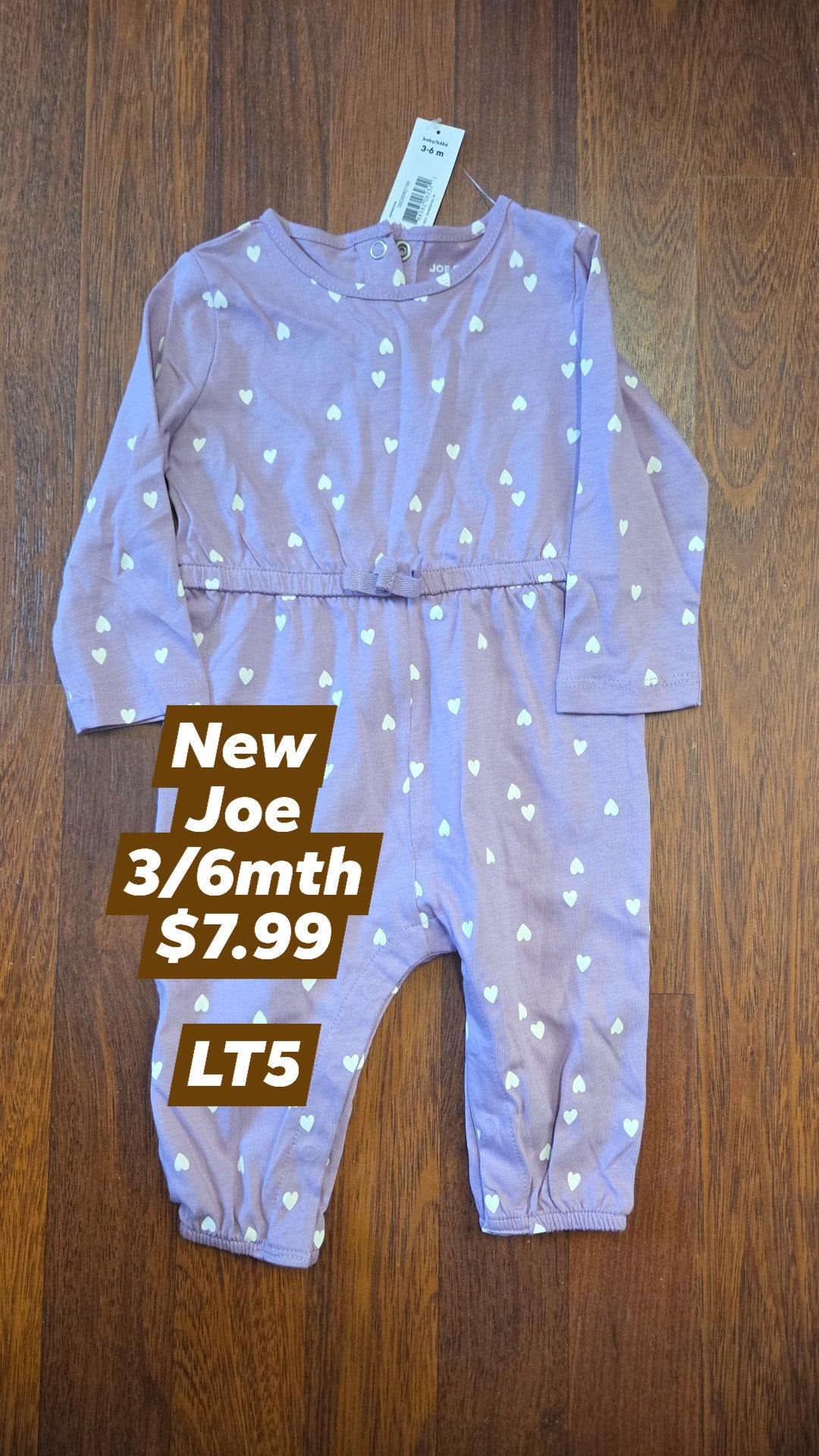 LT*** in-store - 3/6mth - Purple Onesie
