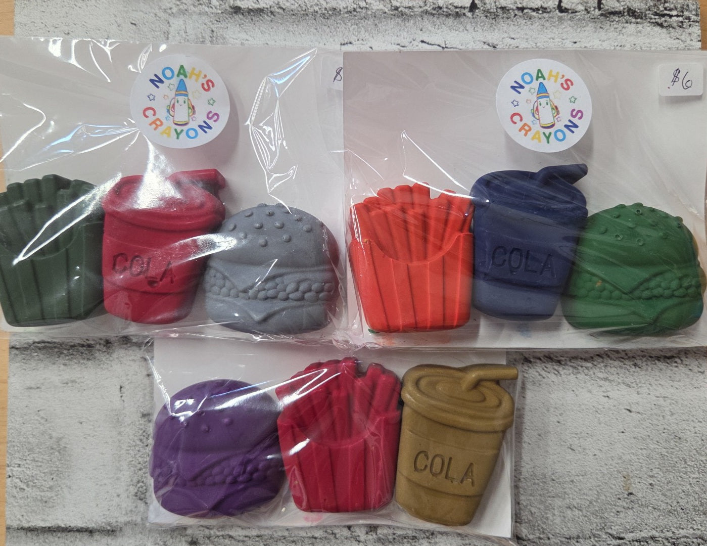 Noah's Crayons - Burger & Fries - Surprise Colour