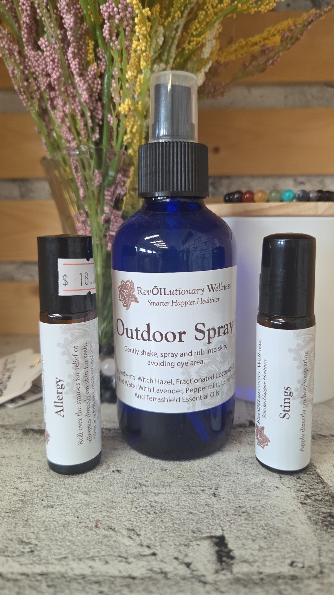 RevOILutionary Wellness - Premade DoTERRA Roller & Spray - Allergy/Outdoor Spray/Stings