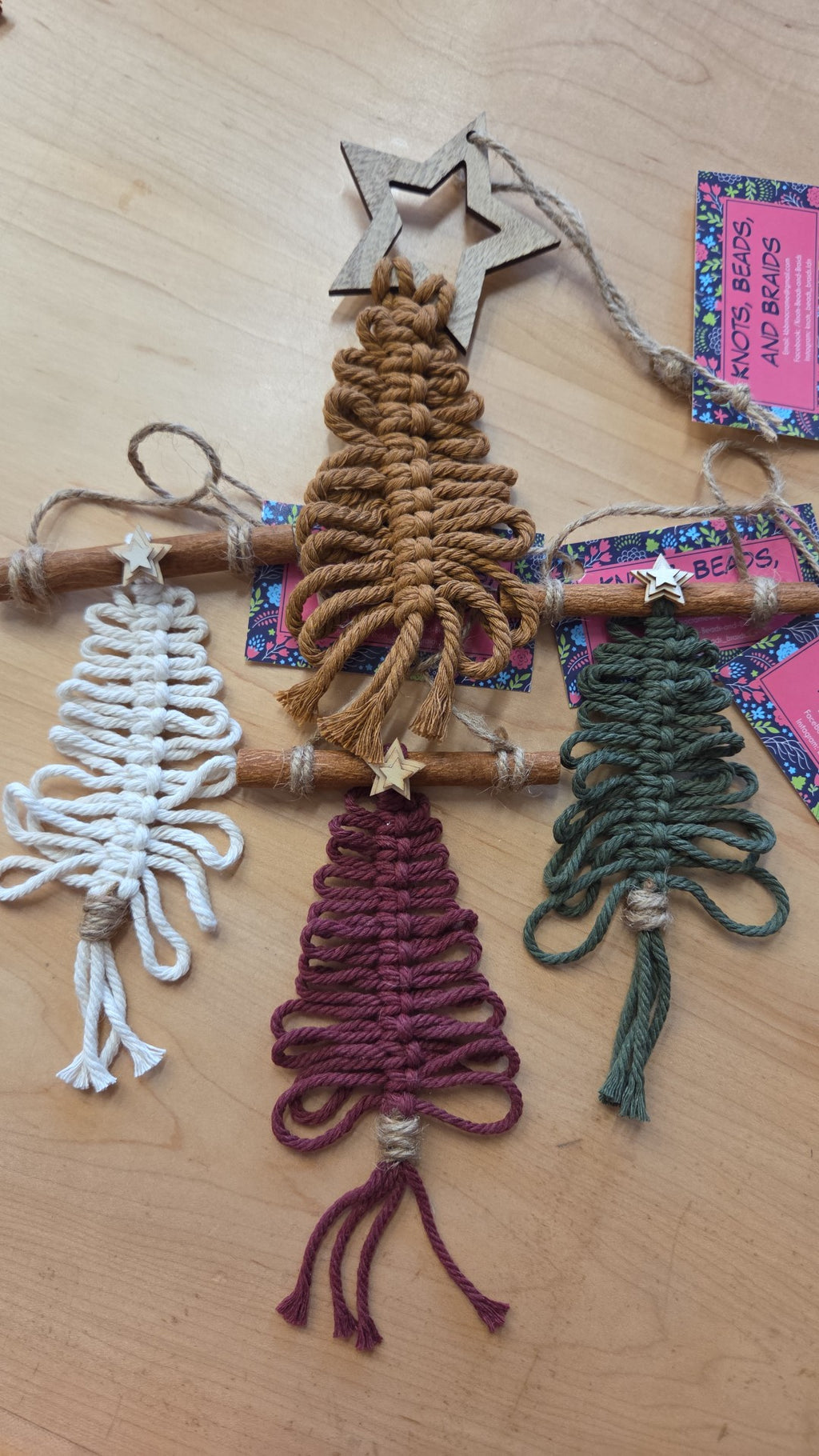 Knots, Beads, and Braids - Holiday Tree Ornaments - Surprise Colour