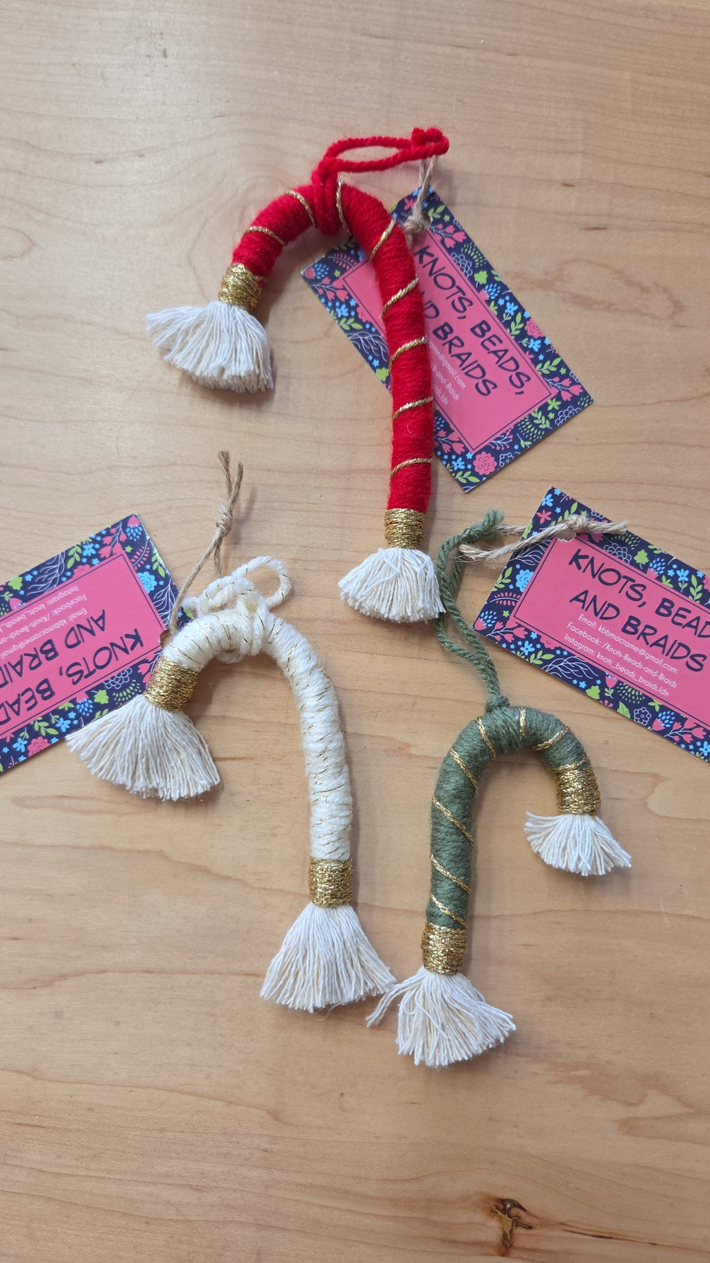 Knots, Beads, and Braids - Holiday Tree Ornaments - Surprise Colour