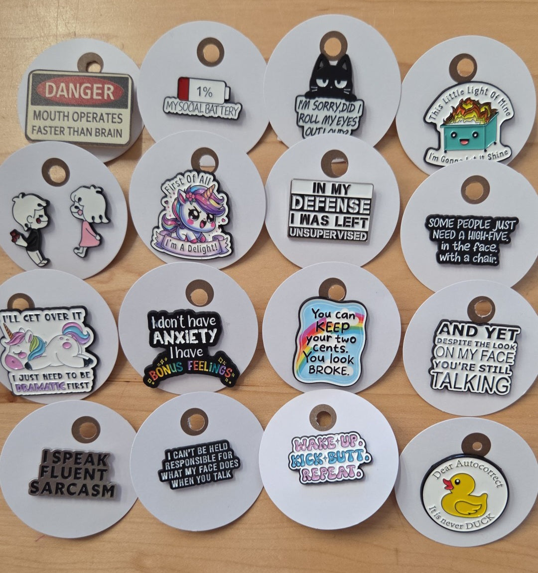 The Moody Mama - Sassy Pin - Full Selection Available instore