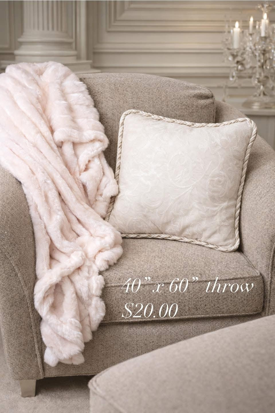 White Throw Blanket - 40x60
