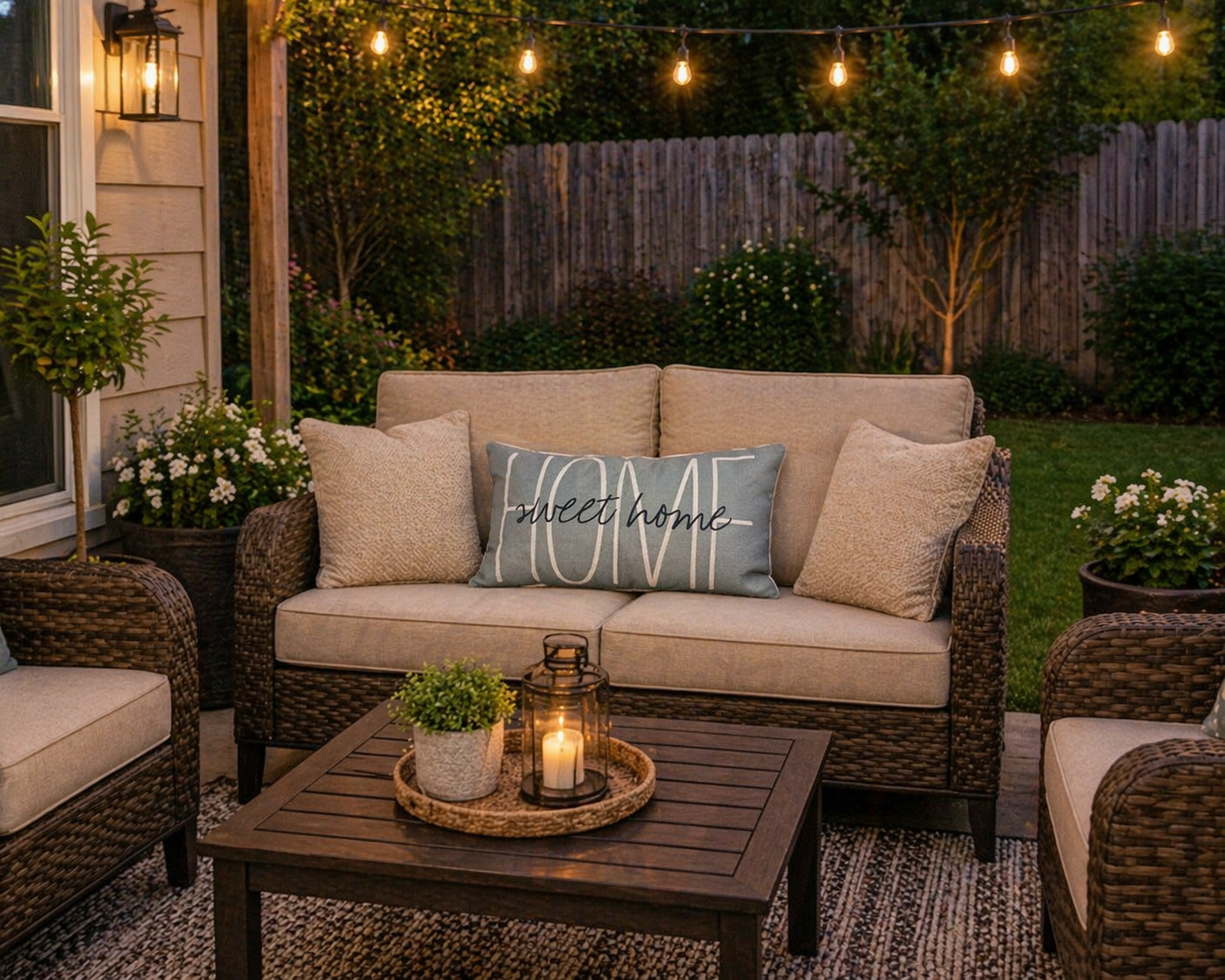 The Fern & Frond - Utopia Home Sweet Home Pillow in Sage