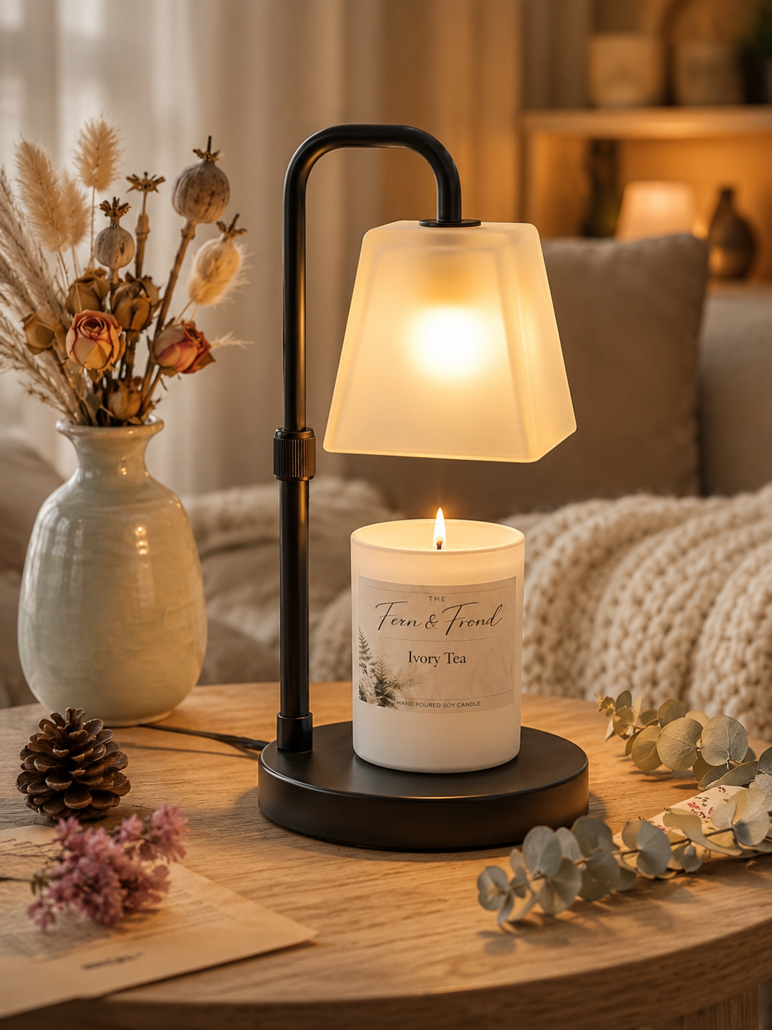 The Fern & Frond - Candle Light Warmer - Adjustable Height